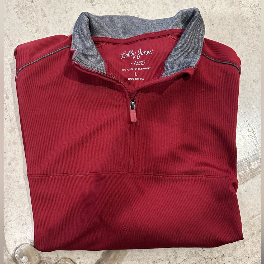 Bobby Jones Burgandy and Gray Pullover